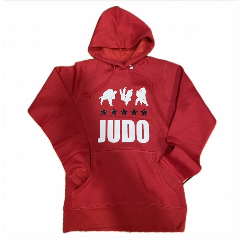 BLUZA Z KAPTUREM "STARS" RED