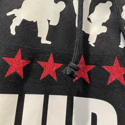 BLUZA Z KAPTUREM "STARS" BLACK