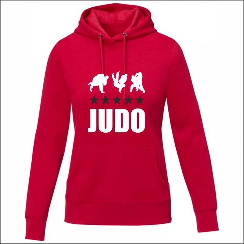 BLUZA Z KAPTUREM "STARS" RED